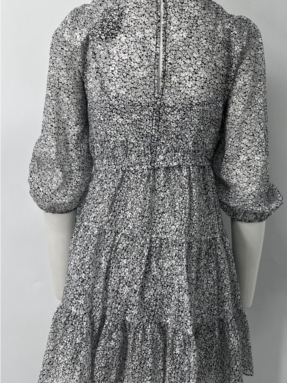 Long Sleeve Mini Dress | Tiered Ruffle Hem | Size 34 | Sezane/Doen style. - Picture 3 of 8